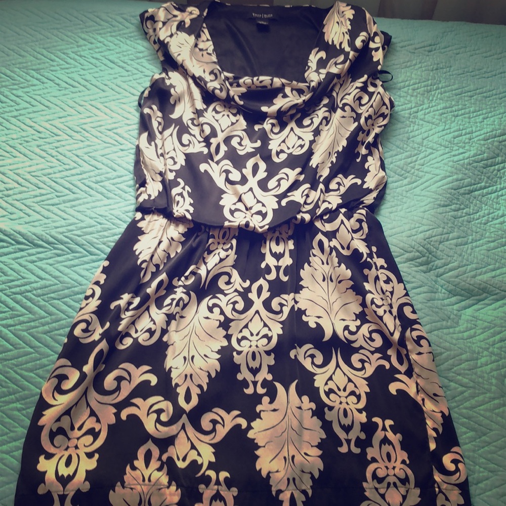 White House Black Market black and white dress